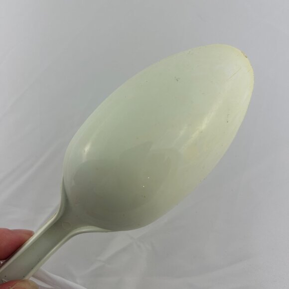 Vintage Tailor Made Ivory White Serving Spoon USA Made 11.5" Long - Picture 5 of 7